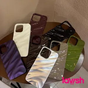 [ LC ] iPh*ne Case Soft Case Cool Wave Bumper Casing Phone Case Camera Protection Shockproof For iPh*ne 7 8 Plus XR 14 13 12 11 Plus Pro Max - IP112