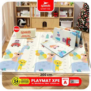 SPEEDS SNI A Playmate XPE Playmat 180x200cm Alas Ruangan Keluarga Bermain Anak Bayi Karpet 027-15