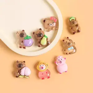 10Pcs Cartoont Capybara Blind Bag Simulation Animal Model Toy Mini Blind Box Toy Miniature Animal Surprise Blind Bag Kid Gift