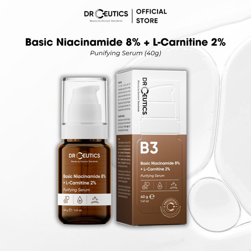 Drceutics Serum Phiên Bản Nâng Cấp Basic Niacinamide 8% + L-Carnitine 2% - Điều Tiết Da Dầu Chăm Sóc Da Dầu Mụn 40g