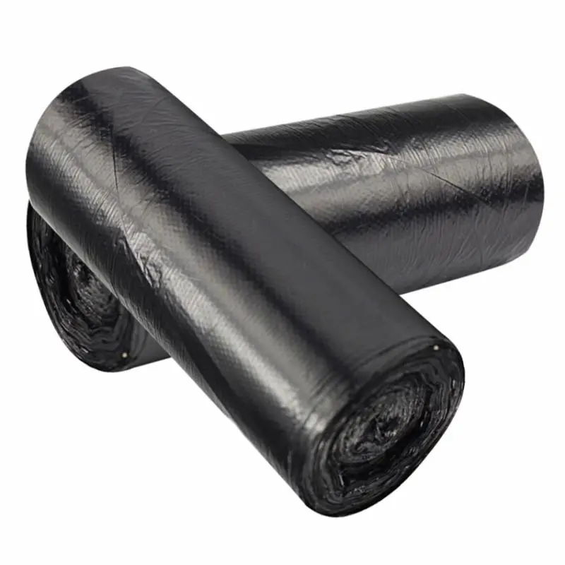 1 Roll/50pcs Black Rubbish Garbage Toilet Clean-up 50x60cm Bags Waste Trash E9P3