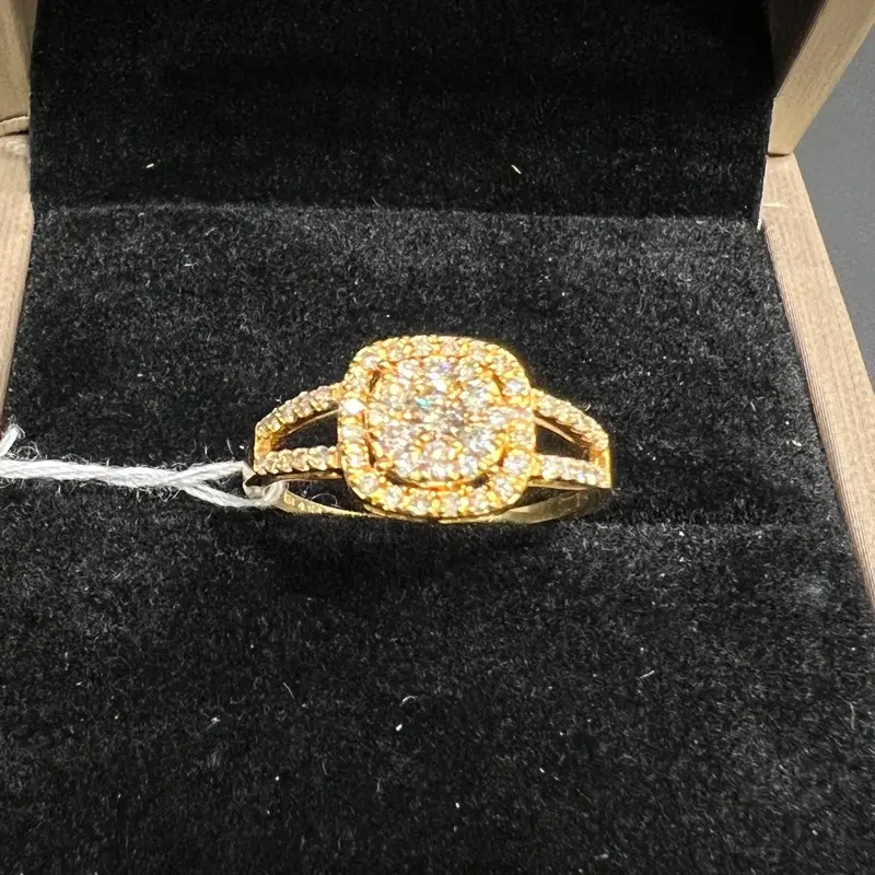 WG225 Asherée DIAMOND RING , K18YG 2.05 gms, DIA 0.5 cts, NET WT 2.15 gms