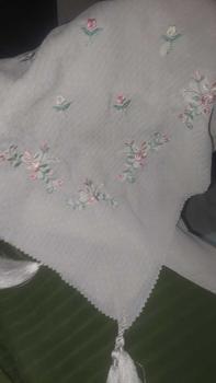 Product Review of Hijab Segi Empat Potton Star Tassel Bordir Bunga Sakura from i**a 1