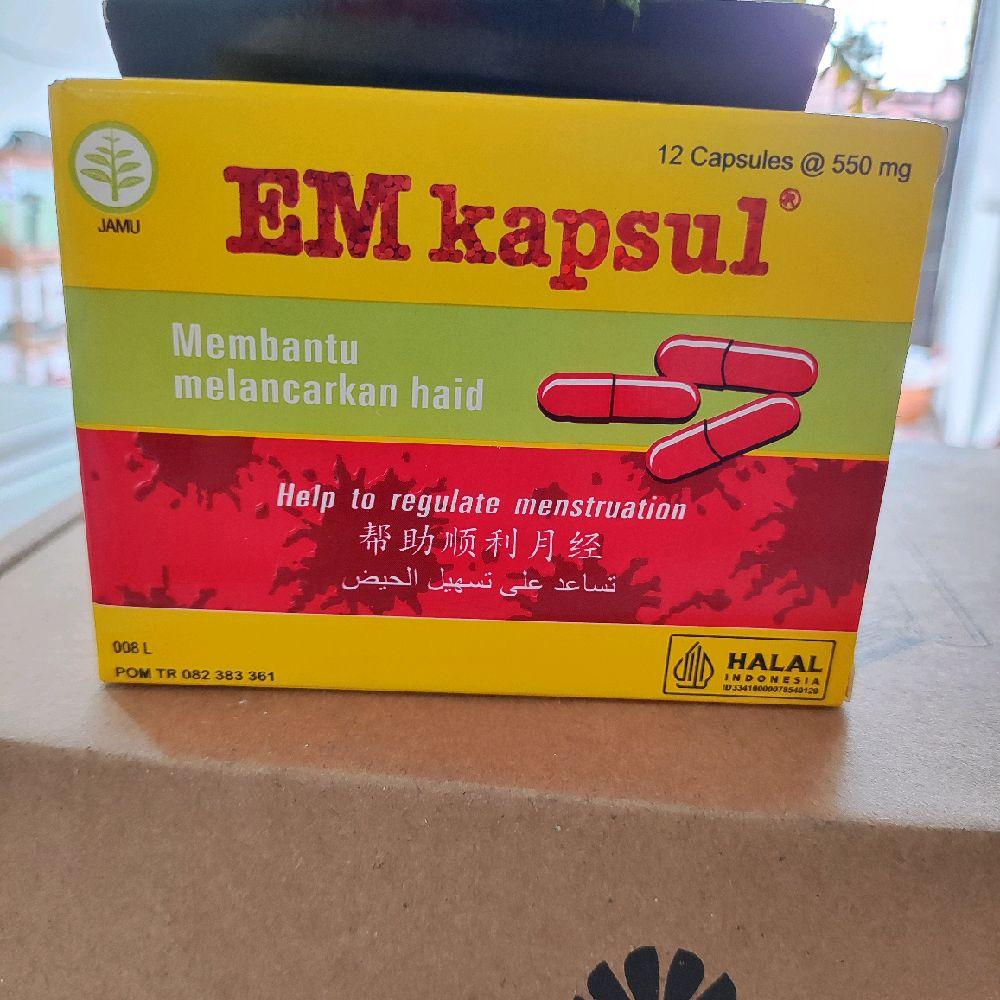 em kapsul 12caps membantu melancarkan haid