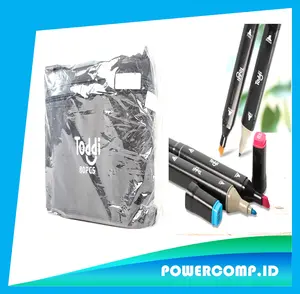 Set Spidol Touch 80 Warna Spidol Sketsa Pena Kuas Spidol Seni Ujung Ganda Seni Spidol Gambar Permanen untuk Perlengkapan Seni Mewarnai Siswa Set Perlengkapan Seni Sekolah Set Perlengkapan Gambar Touch HL270 Stationery Plastik Brush