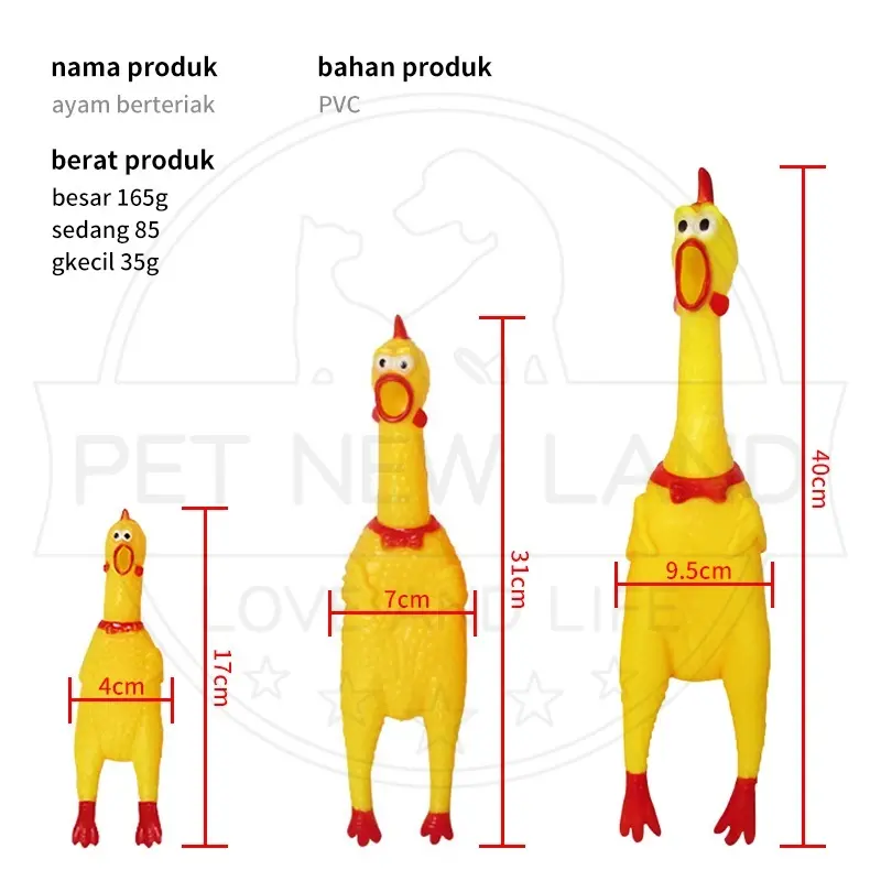 Mainan Kucing Anjing Ayam Karet Anti Sobek Screaming Chicken Pet Toys Mainan Hewan 1