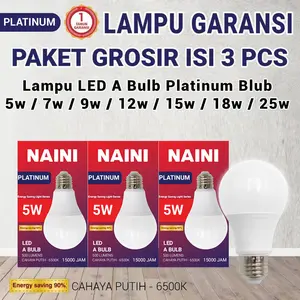 COD Paket Usaha Grosir Hemat 3pcs Lampu LED Bohlam Platinum Blub 5w 7w 9w 12w 18w 21w 25w Putih umur 15000jam Bergaransi Free Ongkir