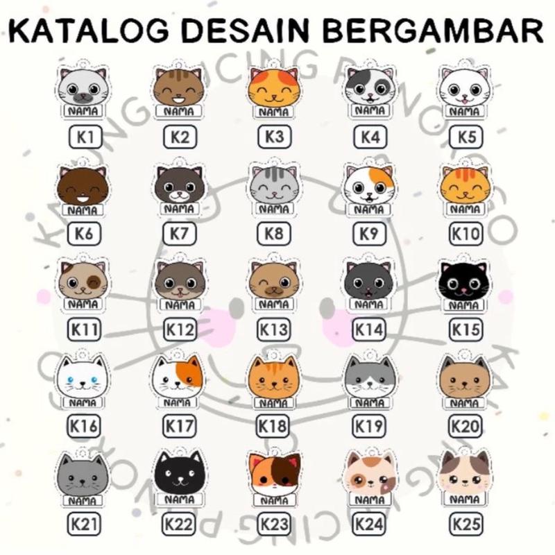 Kalung kucing custom nama prusik PVC 6