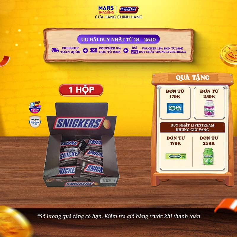 Hộp Kẹo Socola Snickers 240g (12 thanh x 20g)