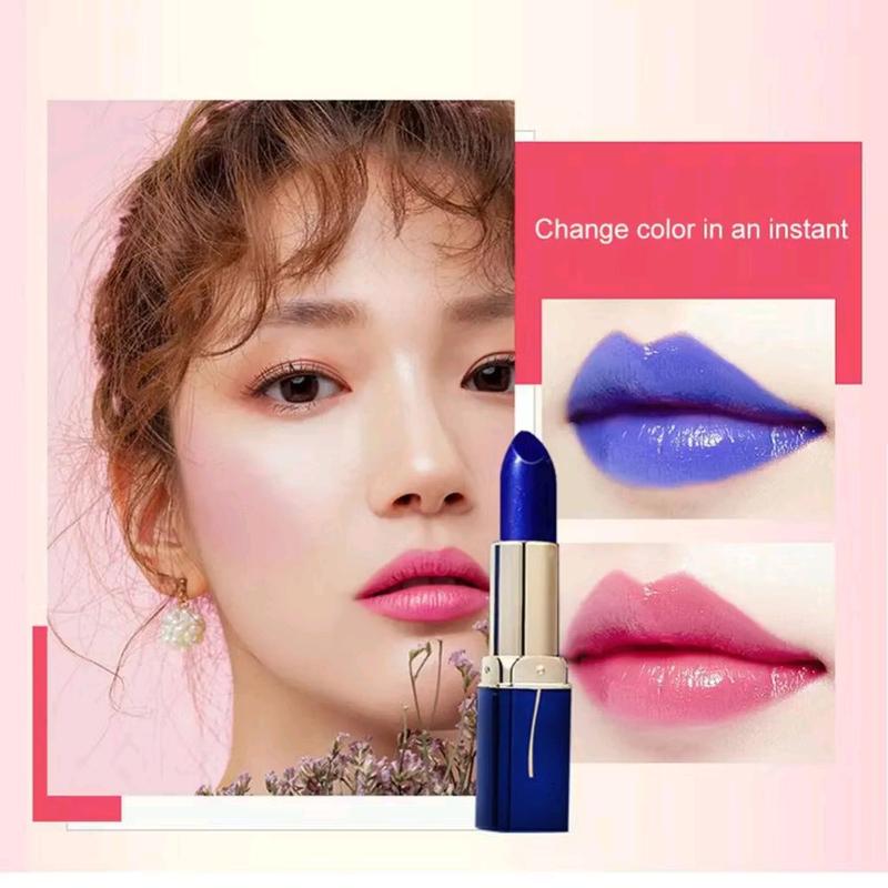 Blue Lipstick YZS Yurizumi Color Changing Lip Glos Blue Rubah warna Waterproof Biru Lipstik Ungu 4