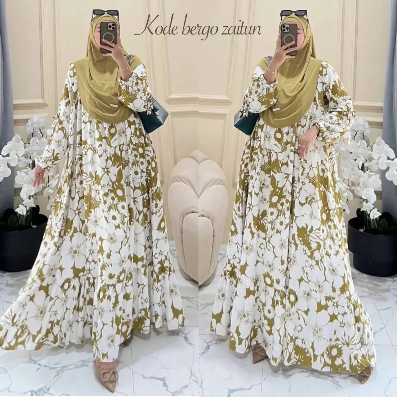 Gamis Lavanya Set Bergo Mat Rayon Premium Gamis Busui Frendly Outfit Wanita Muslimah Kekinian Ootd Kondangan Rayon Steampunk