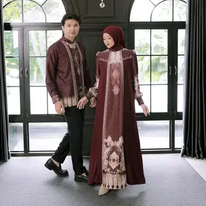 Baju Couple Sarimbit Lebaran Kirana Baju Pasangan Kondangan Elegan Gamis Koko Muslim Trend Kekinian