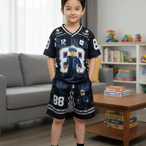Setelan Jersey Anak Laki Laki 1-10Th Full Printing Dengan Motif Roblox 88 Desain Unik Dan Nyaman Untuk Aktivitas Sehari-hari