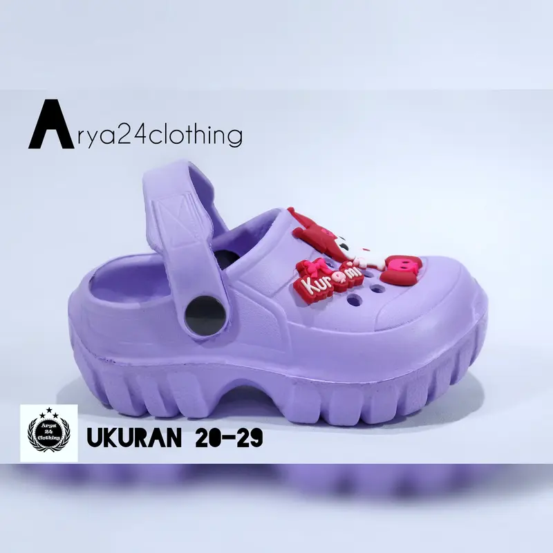 New Hilo's Sandal Anak Perempuan Model Tali Belakang selop Karakter Kuromi 3