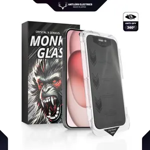 AntlersElectrics Tempered Glass  Bening Clear HD Glossy Spy Glossy Privacy EasyFit Screen Protector Anti Gores for iPhone 16 16 PLUS X XS XR XS MAX 11 12 13 14 15 PLUS PRO MAX Gorilla Glass