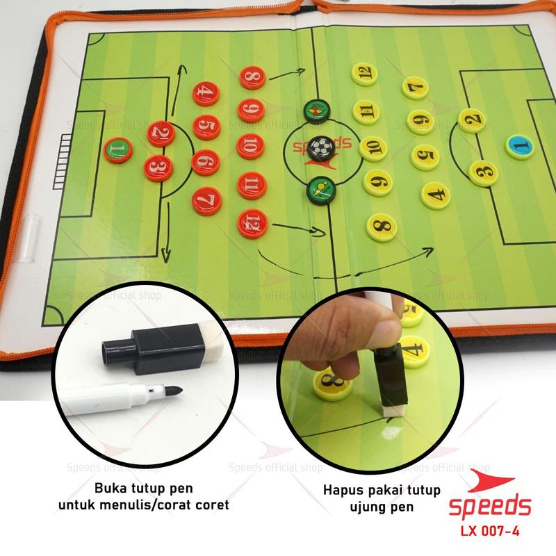 SPEEDS Papan latihan football strategi COACH BOARD strategi football board Outdoor pelatih 007-04 7