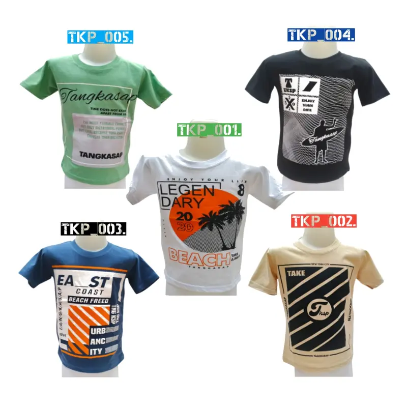 Promo 4pcs Kaos anak lengan pendek / Kaos anak motif kekinian unisex / Kaos anak premium Pakaian Fashion 2