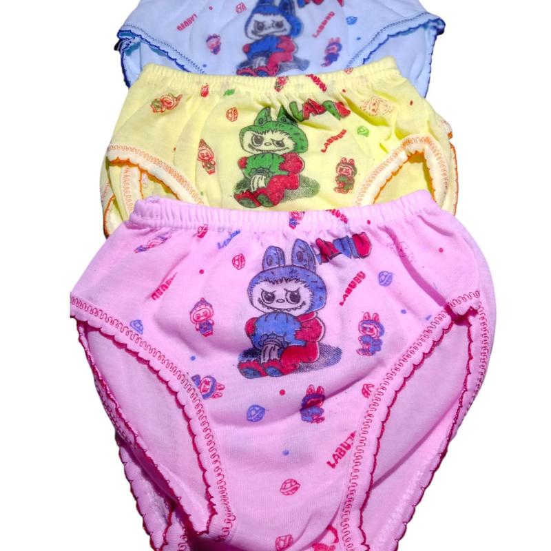 CD Labubu isi 6 pcs Celana Dalam Anak Perempuan Motif Labubu Usia 1-8 Dalaman Anak Cewek Terbaru 6