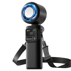 デジタルディスプレイ付きポータブルファン、USB充電式パーソナルファン、120段階調節、旅行・アウトドア・オフィス・家庭用ハンドヘルドターボファン