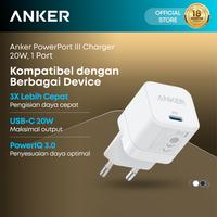 Gambar Anker Wall Charger Adaptor for iPhone 17 16 15 Series 45W 30W 20W Ice-Cooled GaN PD USB Fast Charging - 20W1P CUBE  WHT dari Anker Indonesia Kota Administrasi Jakarta Utara 1 Tokopedia