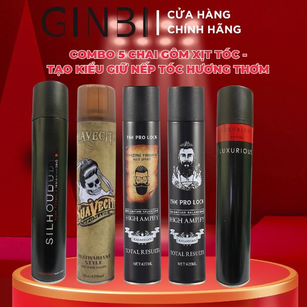 COMBO 5 CHAI GÔM XỊT TÓC KALANXUAN TẠO KIỂU GIỮ NẾP NAM NỮ - GÔM NHANH KHÔ KHÔNG DÍNH BẾT HƯƠNG NƯỚC HOA