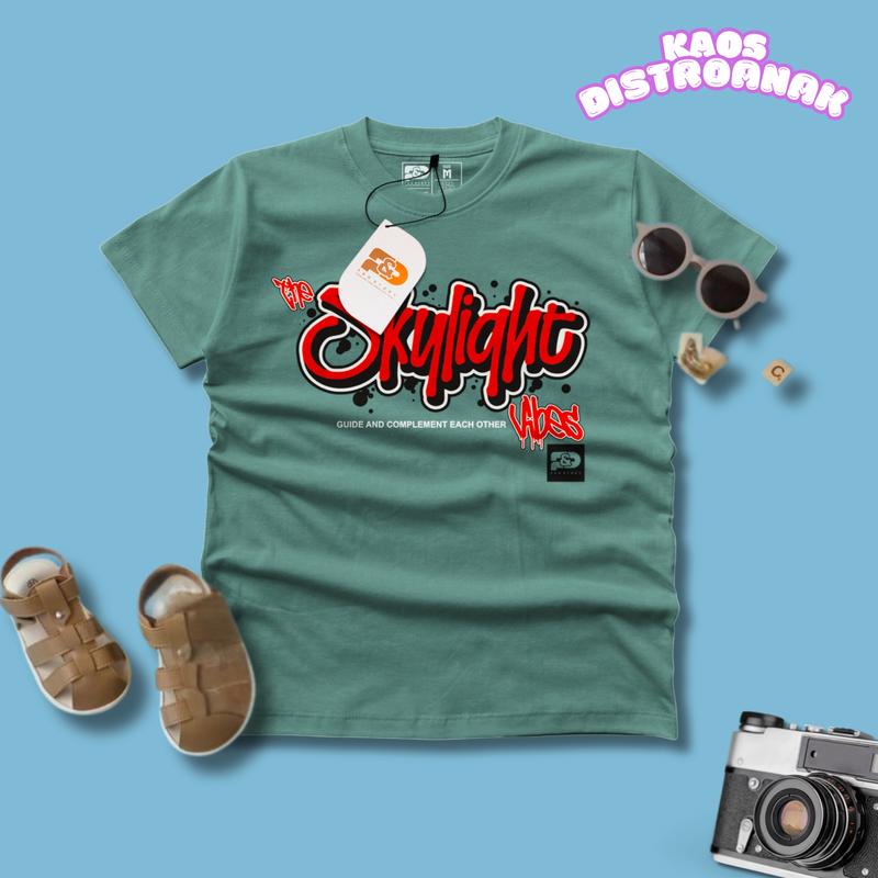 Baju Kaos Distro Anak Santai Bahan Katun 30s Usia 4-12 Tahun Cotton Laki-Laki Perempuan Motif Fashion atasan 6-7 tahun - Premium Cotton 30S 9