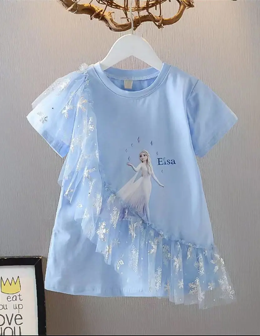 Kids Girls Dress Princess Skirt Children Cotton Sequins Dresses Kids Girl Fashion Baby Clothing Wear