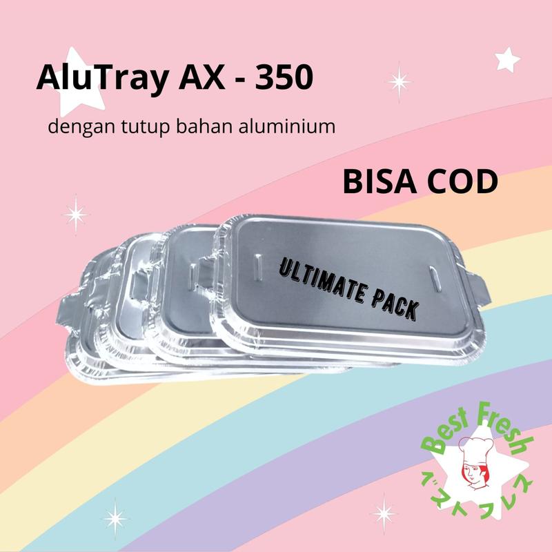 Aluminium Tray AX 350 (10PCS) Wadah kotak Aluminium Foil Mentai 2
