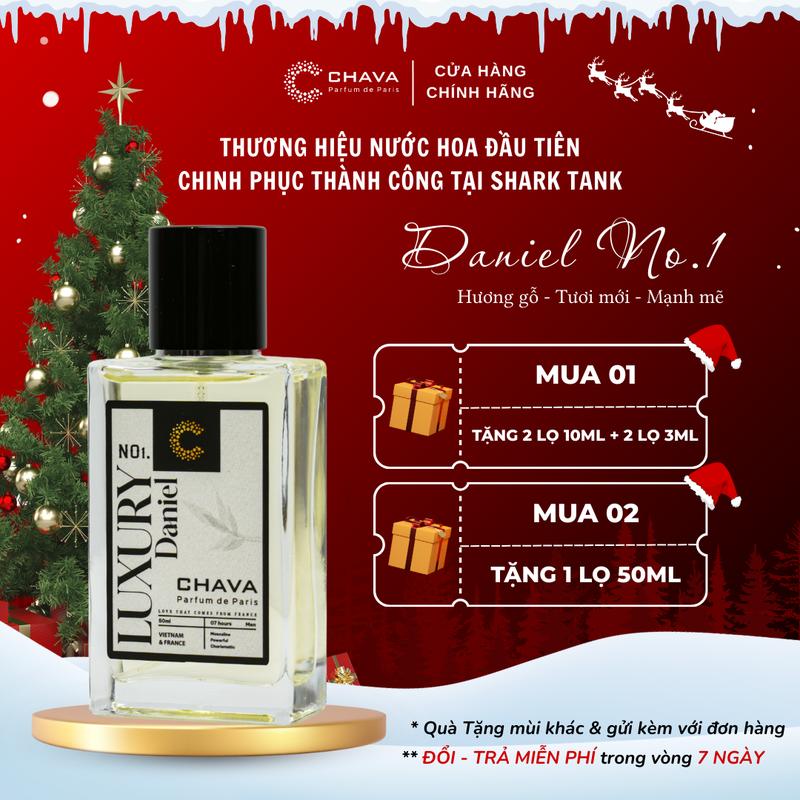 Nước Hoa Nam Phóng Khoáng Lôi Cuốn C CHAVA LUXURY DANIEL - Mùi Hương Trầm Ấm Lôi Cuốn Mạnh Mẽ - Phong Cách Nam Tính Tinh Tế Cuốn Hút - Chính Hãng Lưu Hương Lâu 6-8h Da & 3-4 Ngày Quần Áo Tiêu Chuẩn Pháp Perfume Xịt Thơm Cosmetic Mỹ Phẩm