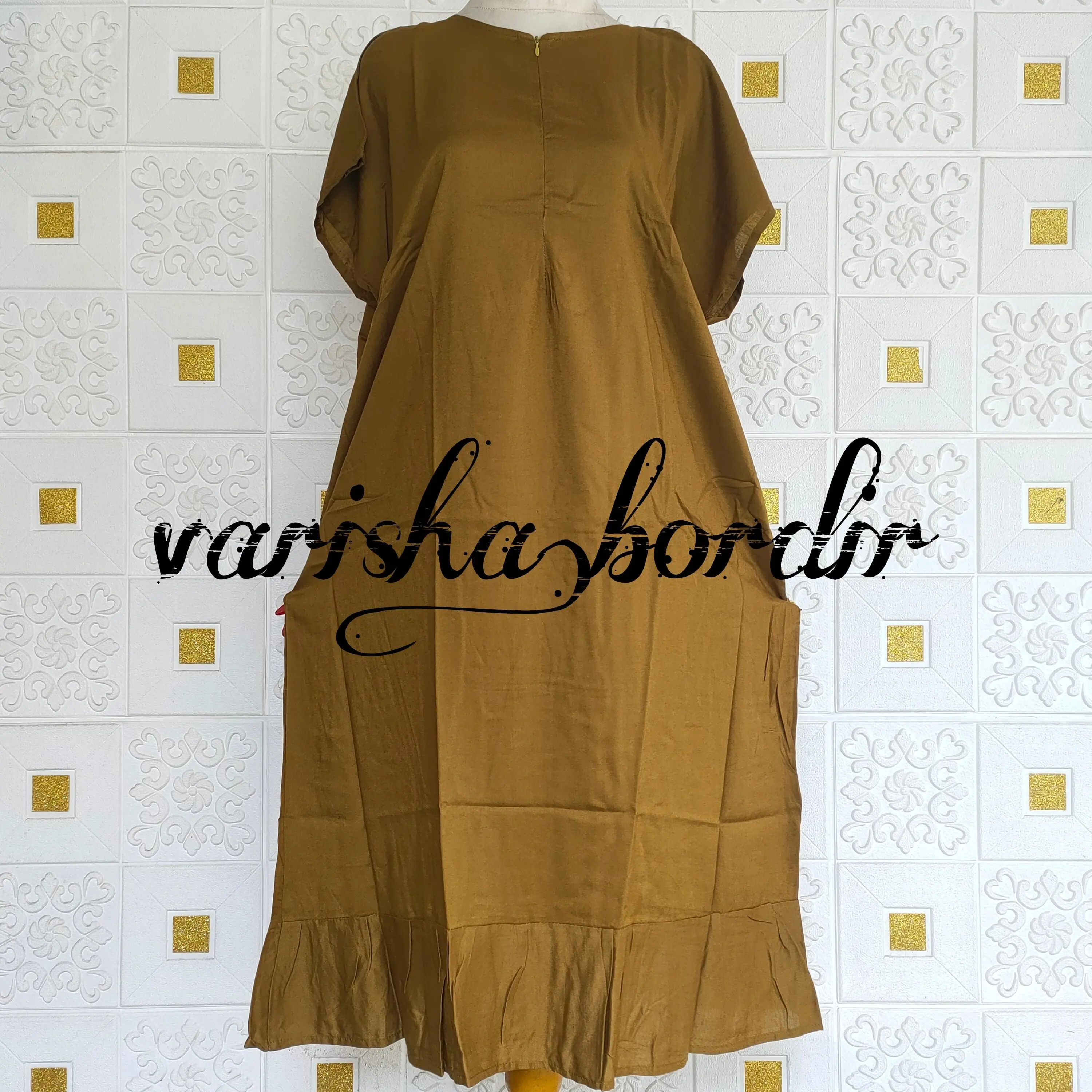 Daster Ruffle Viral Busui NAMIRA (RESLETING DEPAN) Katun Rayon Dress Bumil Wanita Hamil Ibu Menyusui Bayi Lengan Pendek - Ukuran Besar