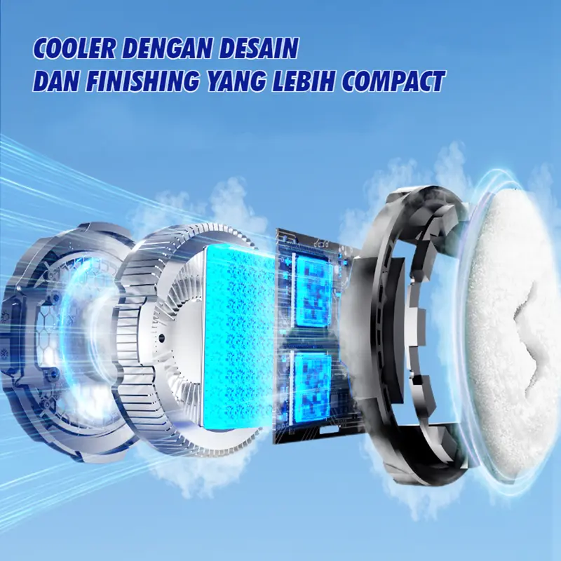 NEIKU NK01 Magnetic Funcooler RGB Fan Cooler Phone Cooler Radiator With Magnetic Sheet Kipas Led Angin 4