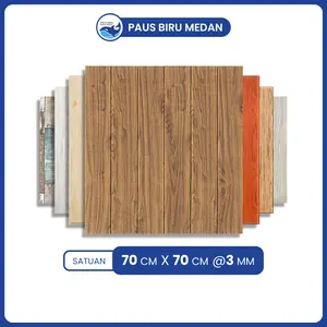 WALLPAPER KAYU | 70CM X 70CM @3MM | DILENGKAPI PEREKAT UNTUK DINDING | WALLPAPER 3D TEXTURE XPE FOAM | WALLFOAM STICKER DECORATION | WALLTRIM STICKER