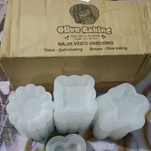 [Isi 12] Cetakan Kue Kotak Bintang Bunga BINEST Set Plastik 6.5 cm / Cetakan Puding Agar Ager Jelly Kotak Persegi Bulat Bundar Lingkaran Bintang Bunga