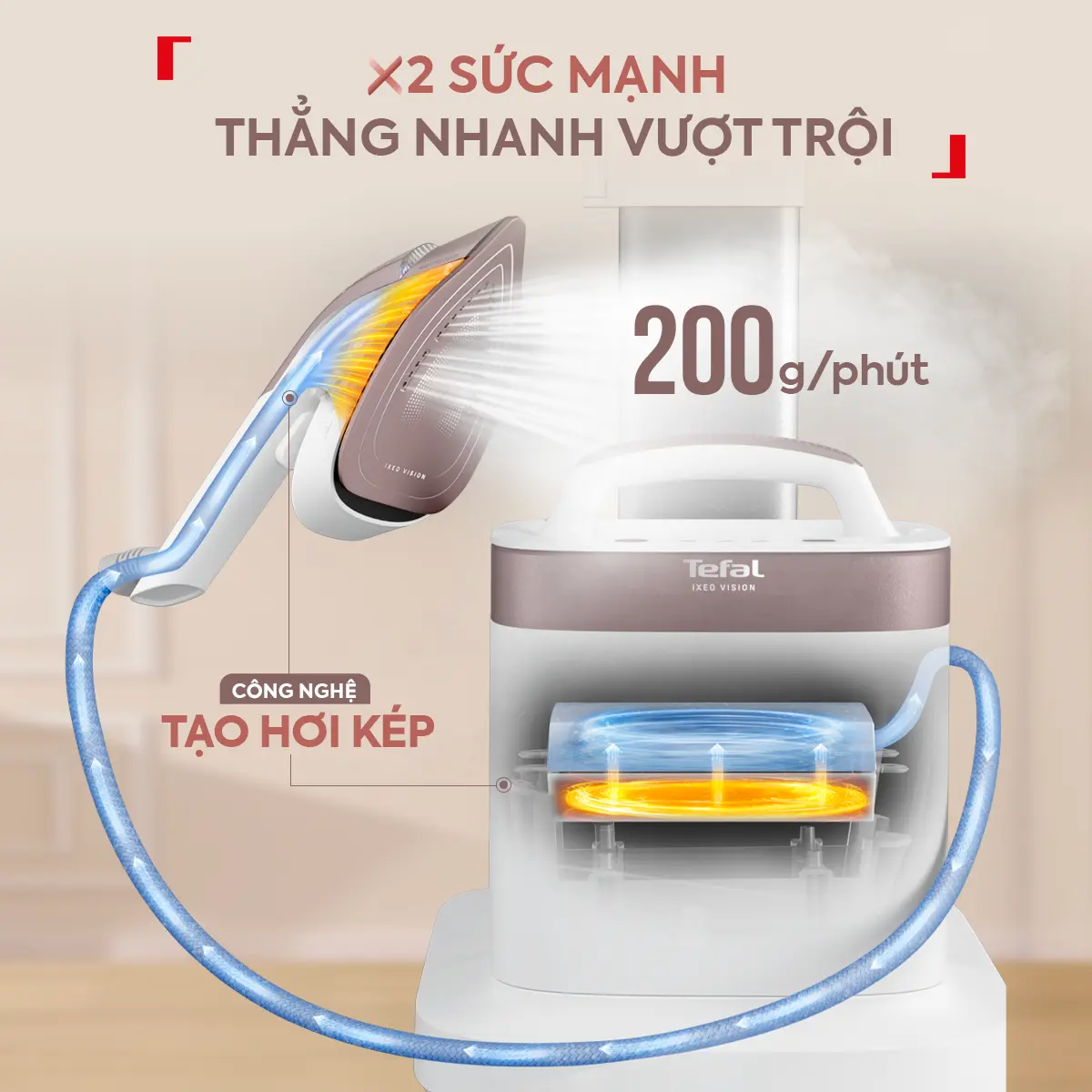 Bàn ủi hơi nước đứng Tefal IXEO Vision QT1811E0 | BigBuy360 - bigbuy360.vn Bàn ủi hơi nước đứng Tefal IXEO Vision QT1811E0 | BigBuy360 - bigbuy360.vn
