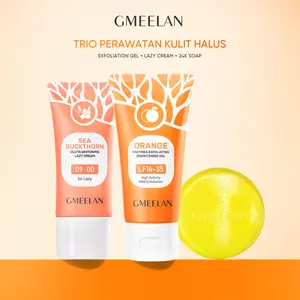 GMEELAN Orange Exfoliating Brightening Gel 50g BPOM Mengangkat Sel Mati Mencerahkan Wajah Eksfoliasi 1 Menit 100% ORI