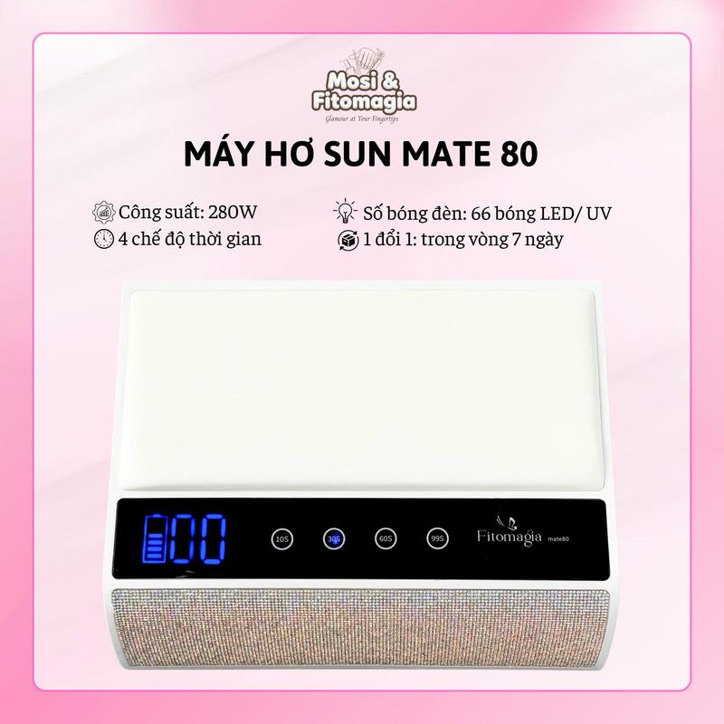   CÓ LOẠI TÍCH ĐIỆN  Máy Hơ Gel Sun Mate80 - 66 LED 280W 37 Lỗ Thông Khí Bảo Hành 6 Tháng - Tiết kiệm thời gian làm Nail 