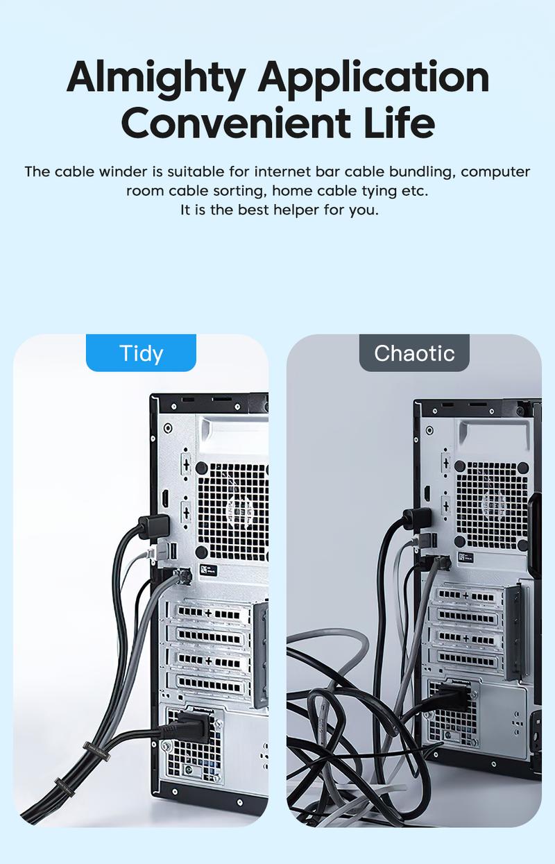 Product Introduction of Toocki Cable Organizer Cable Management Tearable Organizador Cables Winder Ties Phone Accessories Wire Cord Organizer And Cables 3
