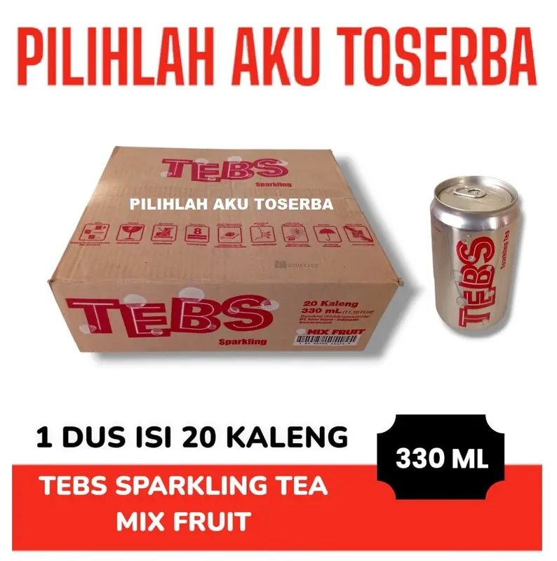 TEBS Sparkling Soda CAN KALENG 330 ml - ( HARGA 1 DUS ISI 20 ) 0