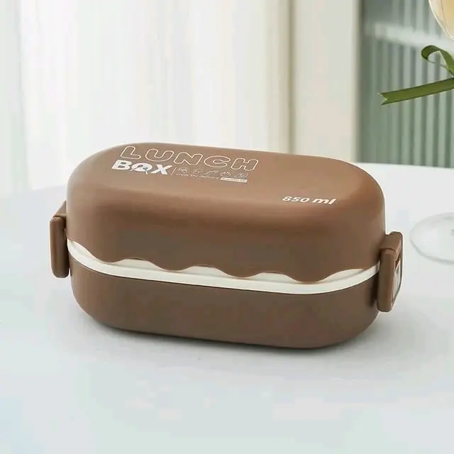 LUNSBOX BENTO LAPISAN GANDA DENGAN 2SUSUN FRE SENDOK Biru 7