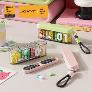 Kotak Pil Mudah Alih, Berpetak, untuk Perjalanan, Kes Ubat Mini, dengan Reka Bentuk Kalis Habuk Bermeterai, untuk Penyimpanan Ubat