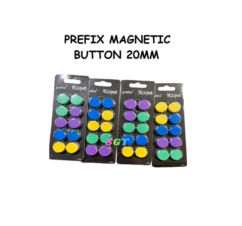 Prefix Button PREFIX Magnetic Button 20mm (Mixed Colour) - 12's/ Card - TikTok Shop ...