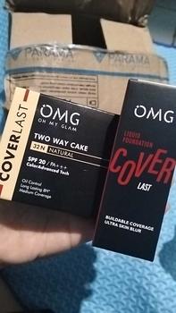 Product Review of [DAILY COVERAGE BUNDLE]  OMG Natural Glam Duo Power Coverlast (Foundation + Bedak Padat) - Paket MakeUp Isi 2 High Coverage & Flawless from C**e k** 0