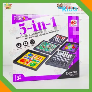COD Ludo Catur Magnet 5in1 Permainan dalam 1 produk Board Game Mudah DIbawa Kemana mana