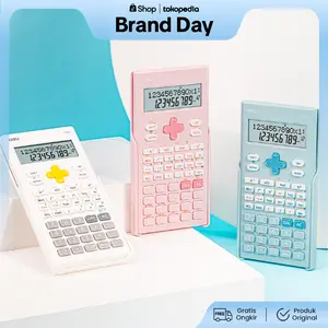 [XTRA LIVE] Deli Kalkulator Ilmiah E1700 dengan Tampilan Ganda dan Tombol Silikon Responsif - Alat Calculator