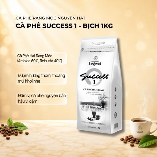 Cà Phê Hạt Mộc Trung Nguyên Legend Success 1 _ Loại Túi 1kg Coffee Cafe