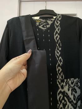 Product Review of Isaba Dress Padma Couple Tenun Kondangan Lamaran Gamis Muslimah Kombinasi Katun Tile Batik Kemeja Pria Lengan Panjang Baju Pesta Pasangan Keluarga Sarimbit Hitam Seragam Kain from I**a s**l s**l 2