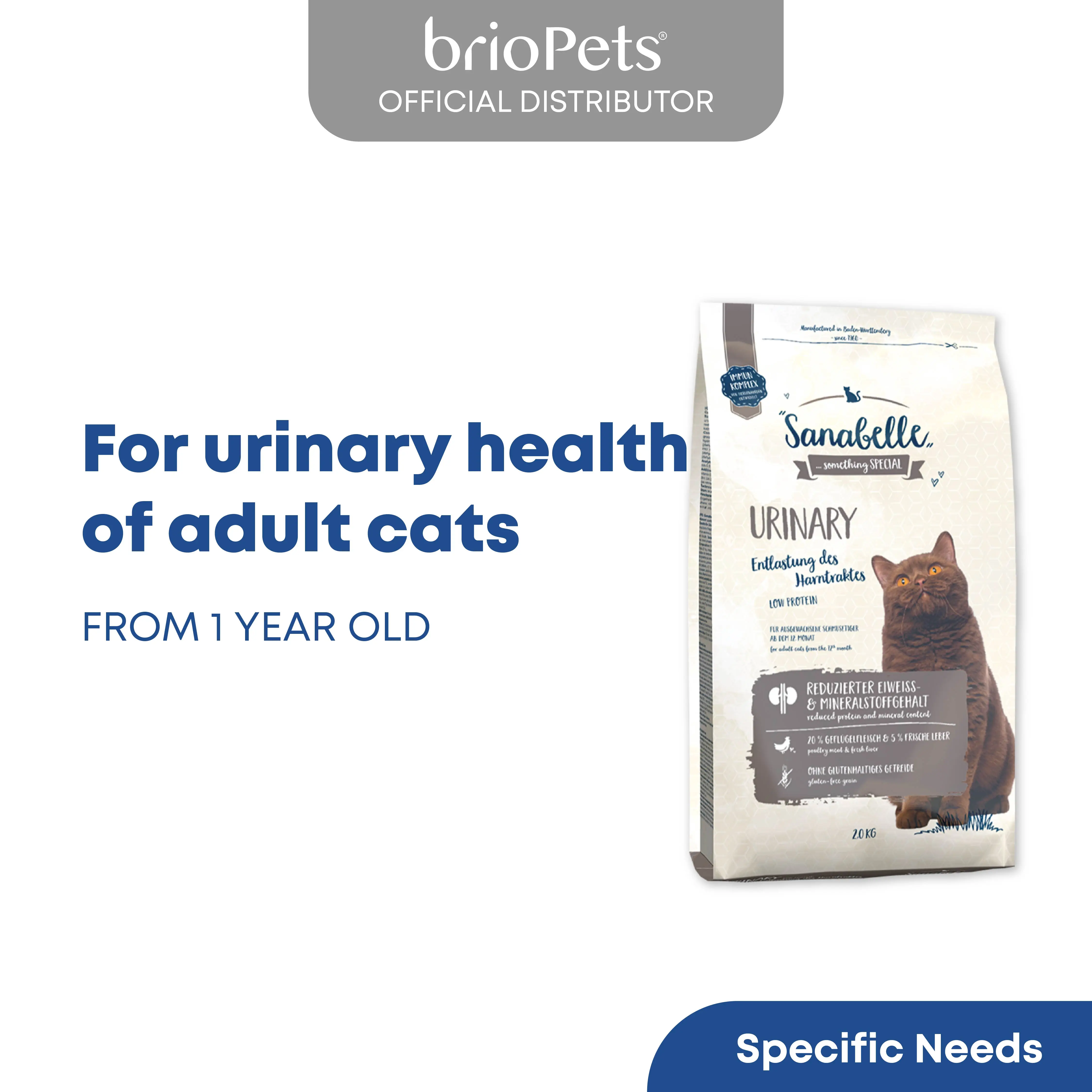 Sanabelle Urinary Dry Cat Food for Cat Urinary Care 400g & 2kg