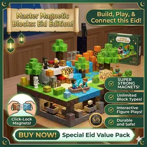 Mainan STEM Balok Magnet – Hadiah Idul Fitri, Belajar Sambil Bermain dengan Blok Bangunan 4D