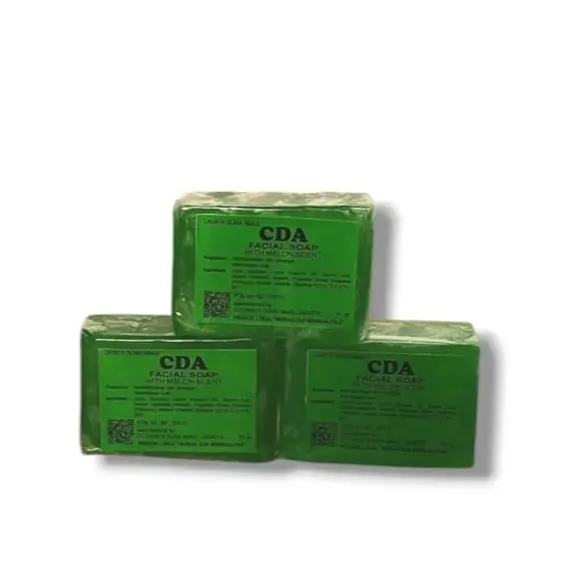 Paket 3 PCS Sabun Perawatan Kulit Wajah CDA Facial Soap Aroma Melon Membersihkan Tubuh Mencerahkan
