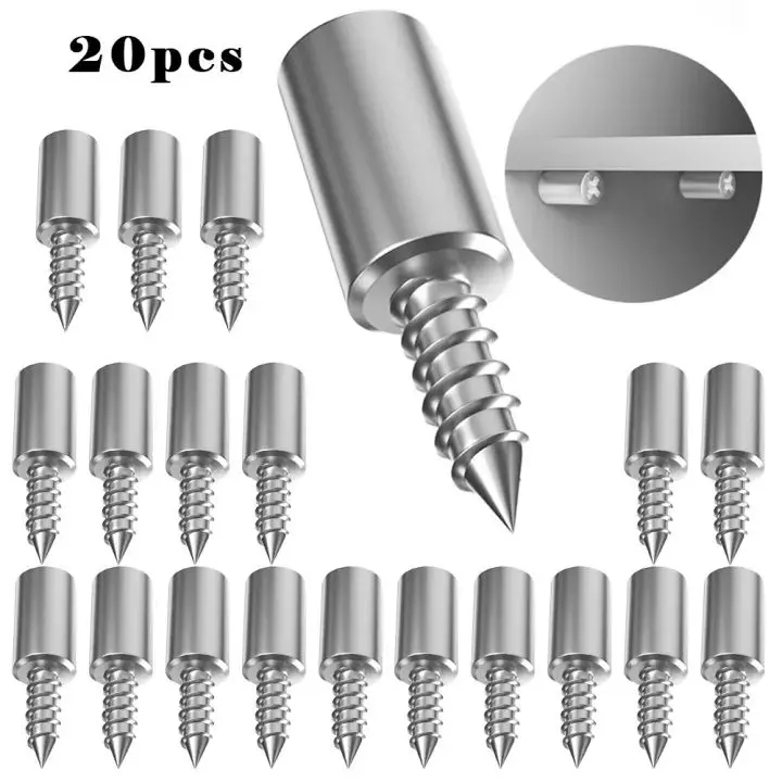 10/20pcs Self-tapping Screws Cabinet Bracket Laminate Support Glass Studs Pegs Nonslip Partition Nail For Wooden Cabinets Wardrobes